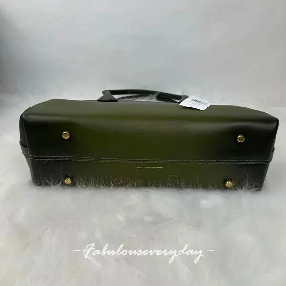 Coach Empire Carryall Bag 34 Shoulder Bag In Leather/Gold/Olive CCC30 NWT - Picture 7 of 9